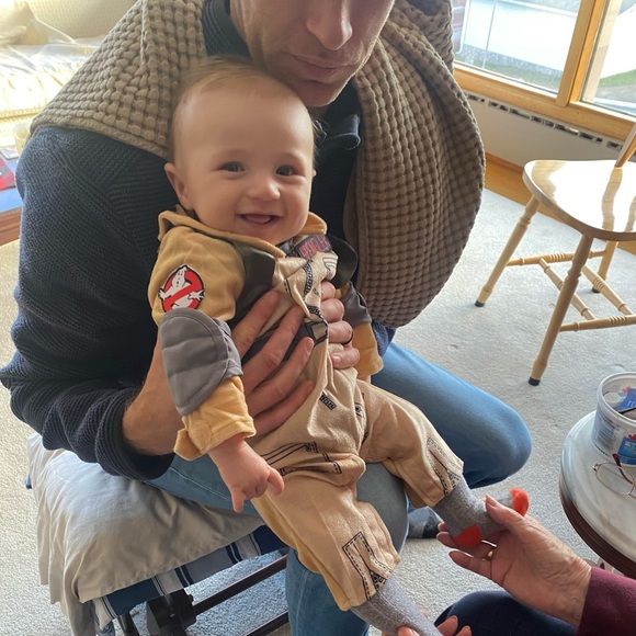 Ghostbuster Jumpsuit With Attached Elbow Pads and Backpack Straps - Picture 4 of 4